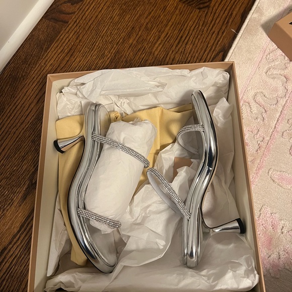 NWT Wandler silver June heels - Picture 5 of 5